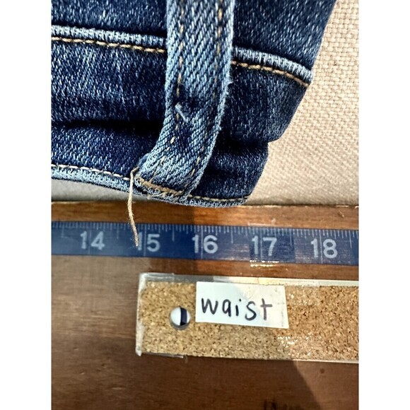 Ceros Distressed Straight Asymmetrical Front Woman's Jeans Size 30 Denim Blue - Picture 9 of 16